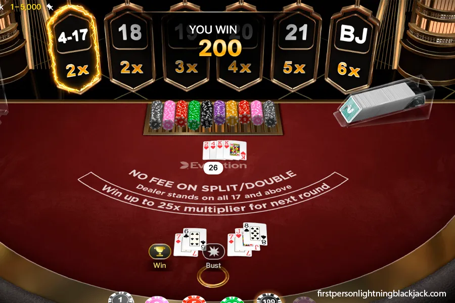 First Person Lightning Blackjack Demo Preview